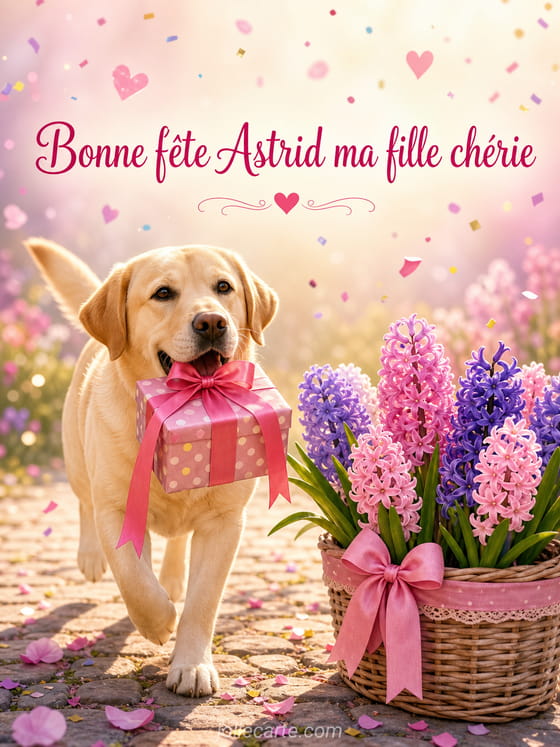 Carte bonne fête Astrid