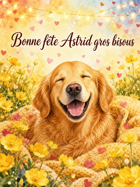 Carte bonne fête Astrid