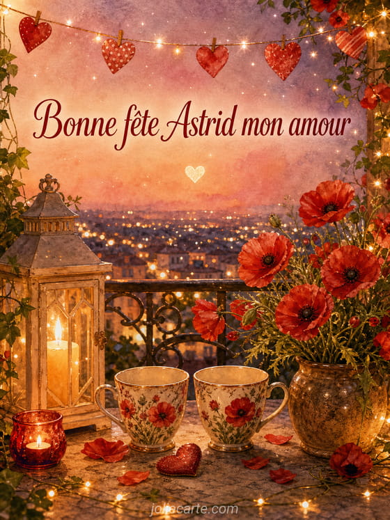 Carte bonne fête Astrid