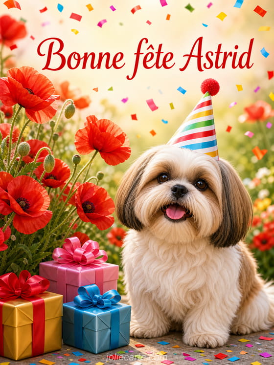 Carte bonne fête Astrid