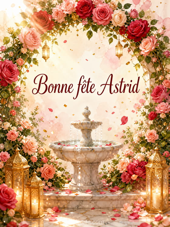 Carte bonne fête Astrid