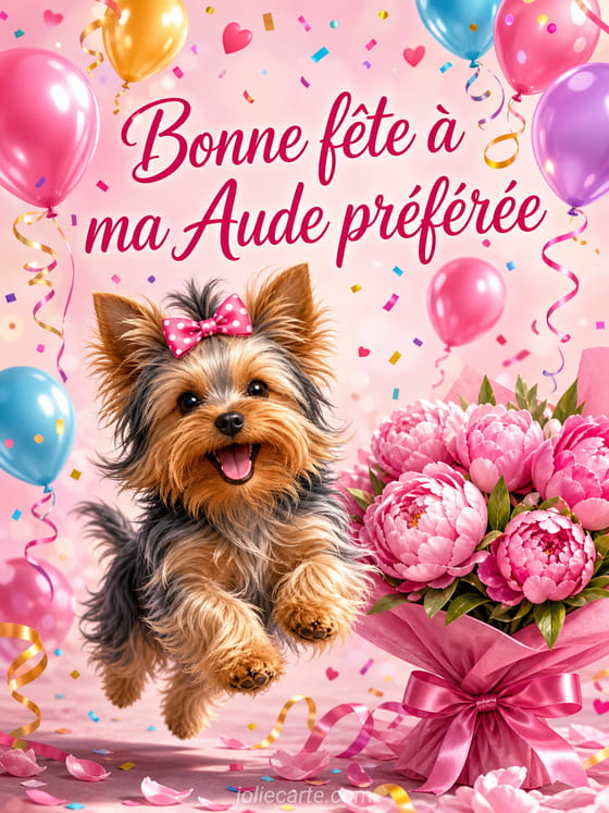Carte bonne fête Aude