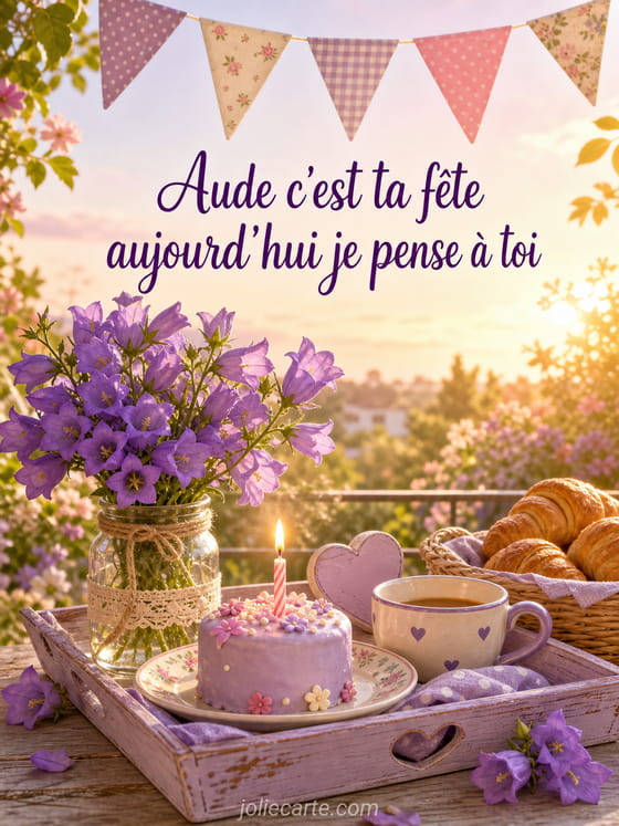 Carte bonne fête Aude