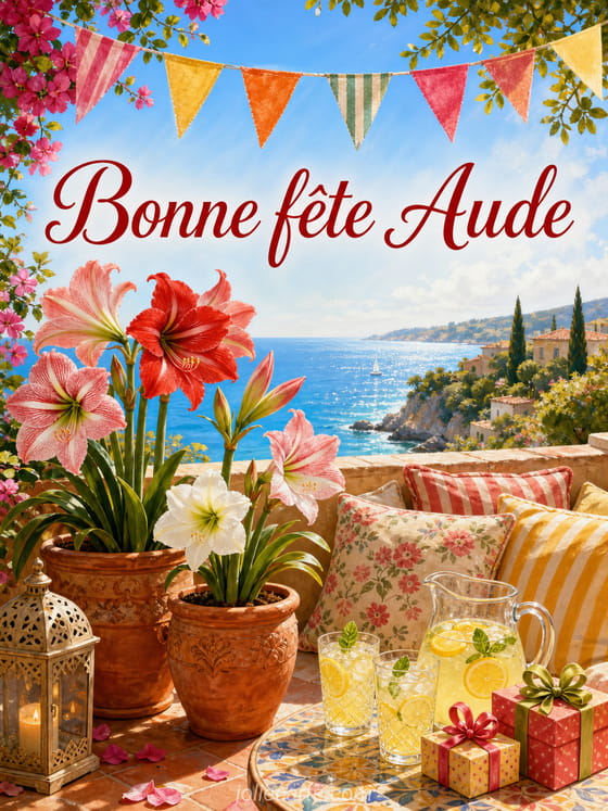 Carte bonne fête Aude