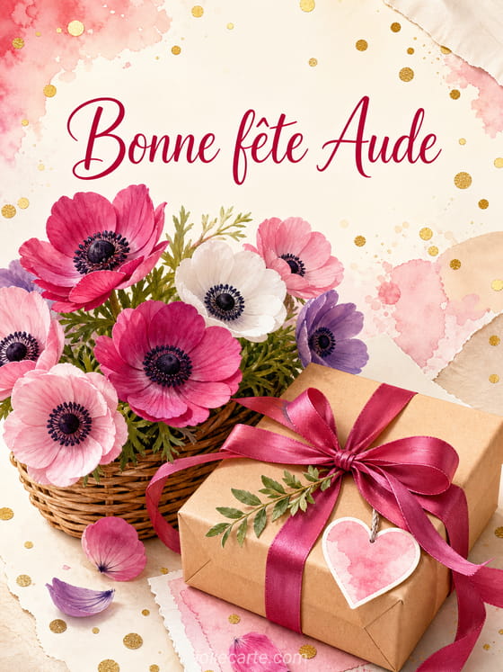 Carte bonne fête Aude