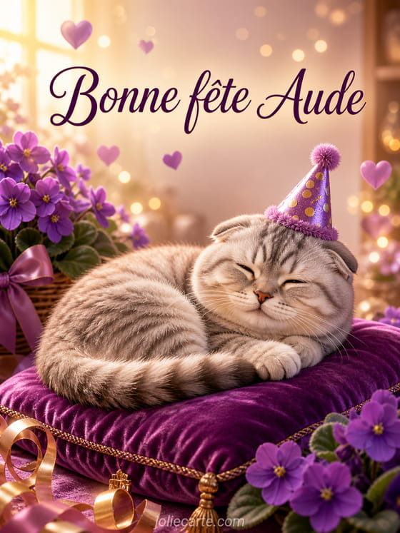 Carte bonne fête Aude