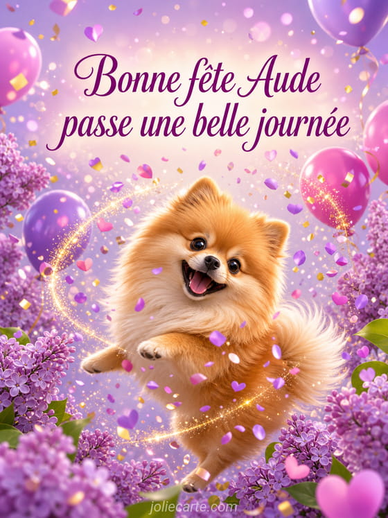 Carte bonne fête Aude