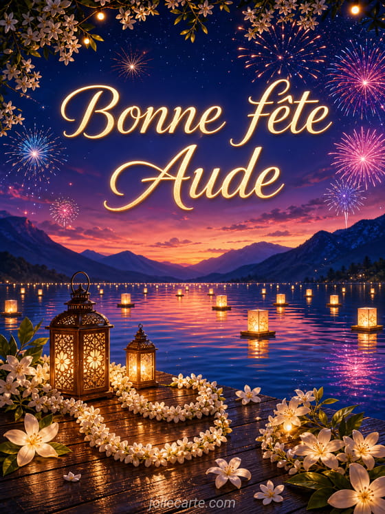 Carte bonne fête Aude