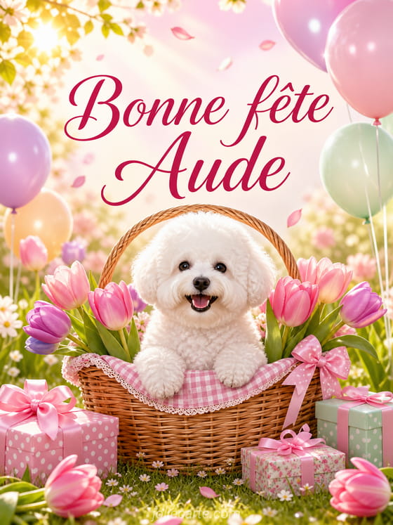 Carte bonne fête Aude