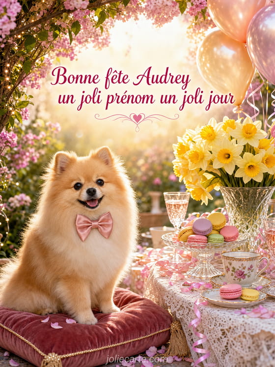 Carte bonne fĂȘte Audrey