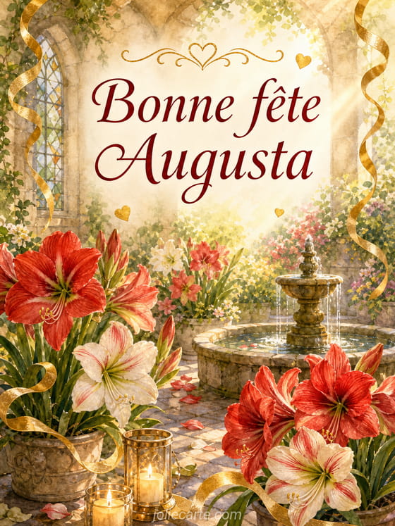 Carte bonne fĂȘte Augusta