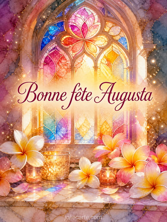 Carte bonne fĂȘte Augusta