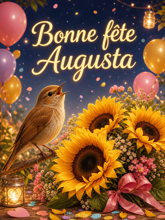 Carte bonne fĂȘte Augusta