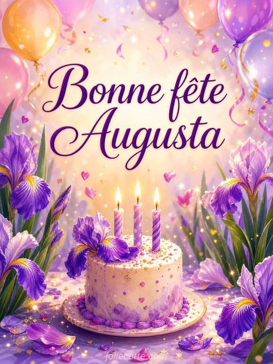Carte bonne fĂȘte Augusta
