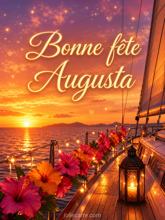 Carte bonne fĂȘte Augusta