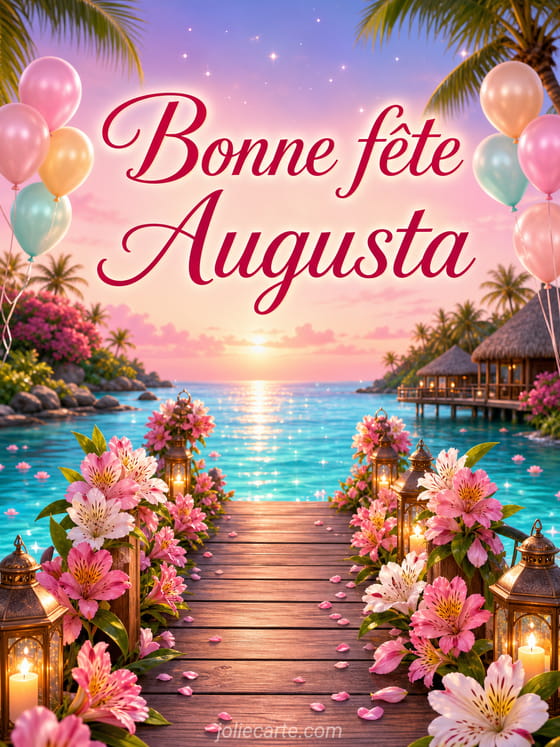 Carte bonne fĂȘte Augusta