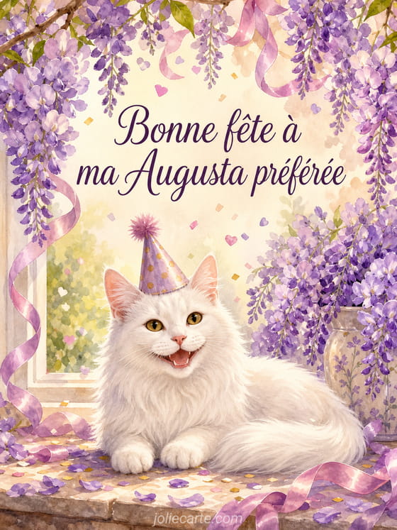 Carte bonne fĂȘte Augusta