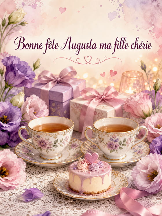 Carte bonne fĂȘte Augusta