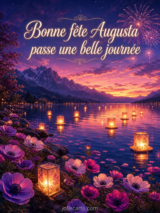 Carte bonne fĂȘte Augusta