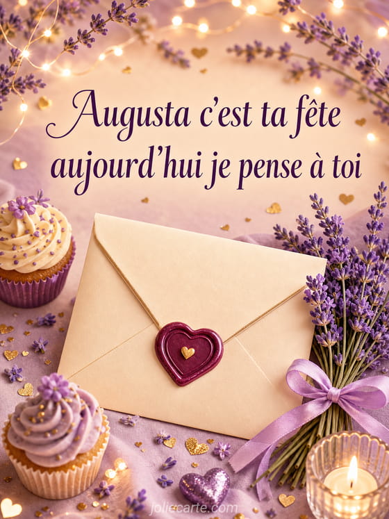 Carte bonne fĂȘte Augusta