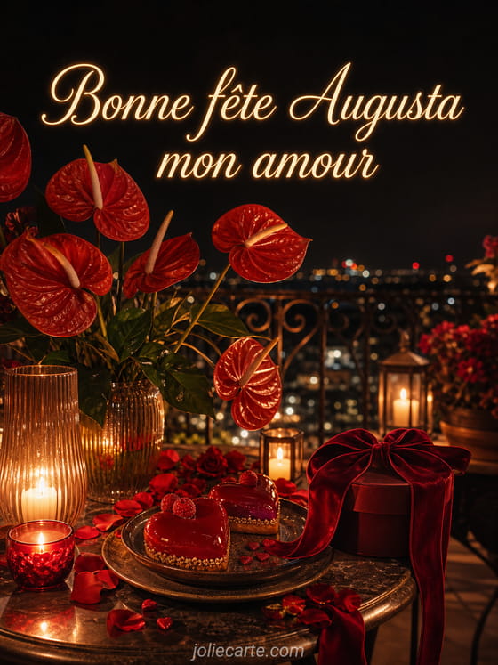 Carte bonne fĂȘte Augusta