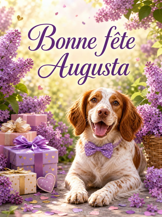 Carte bonne fĂȘte Augusta