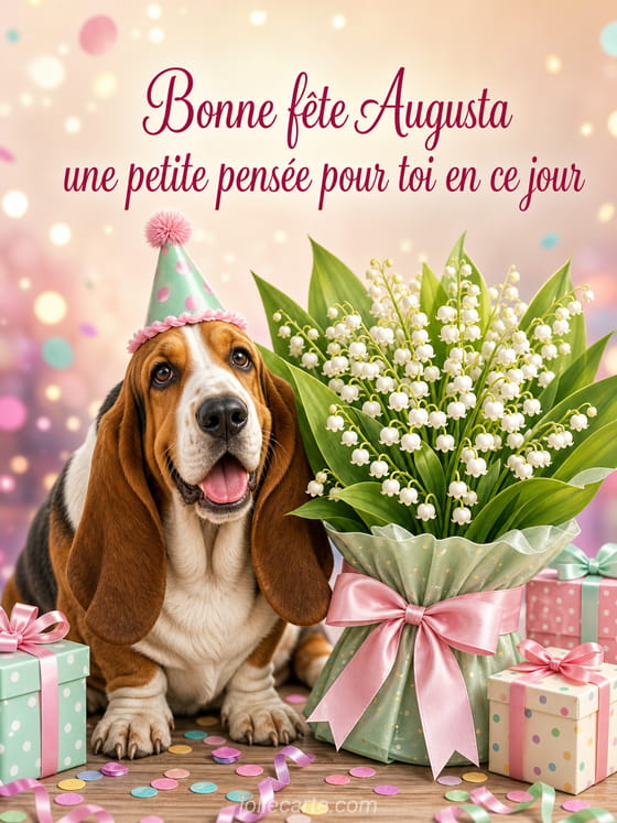 Carte bonne fĂȘte Augusta