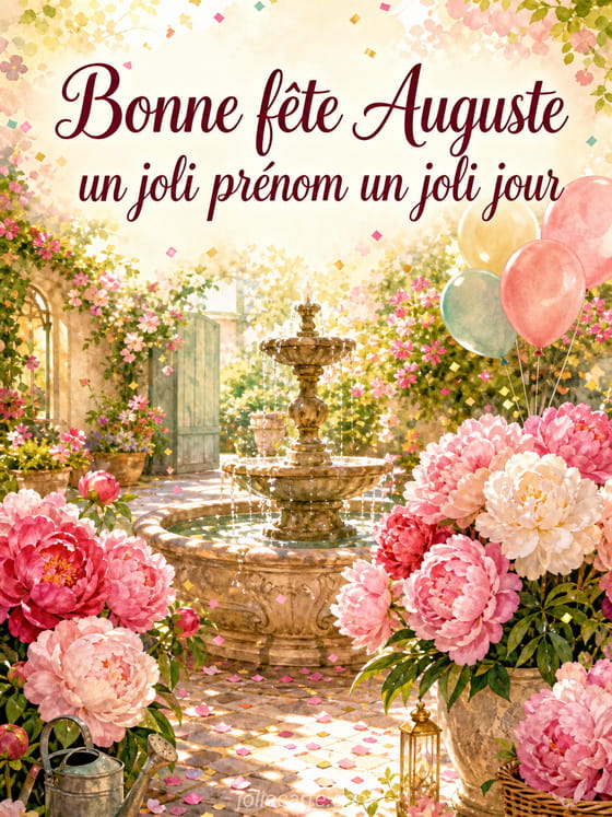 Carte bonne fête Auguste