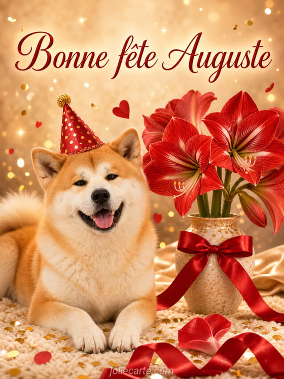 Carte bonne fête Auguste