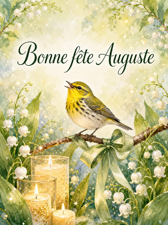 Carte bonne fête Auguste