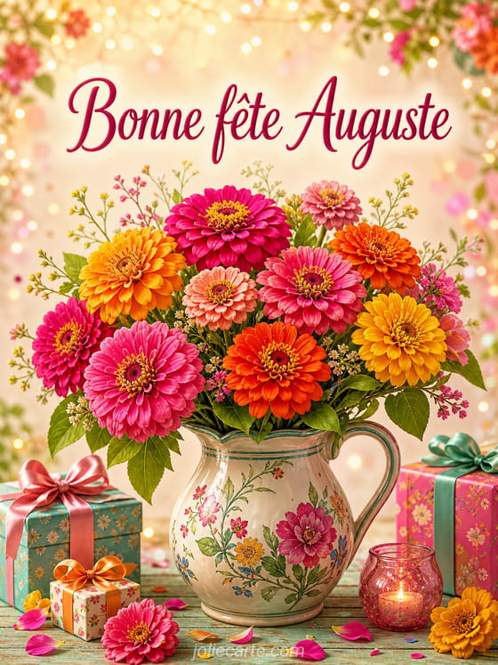 Carte bonne fête Auguste