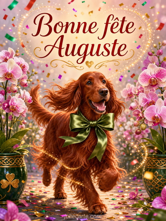 Carte bonne fête Auguste