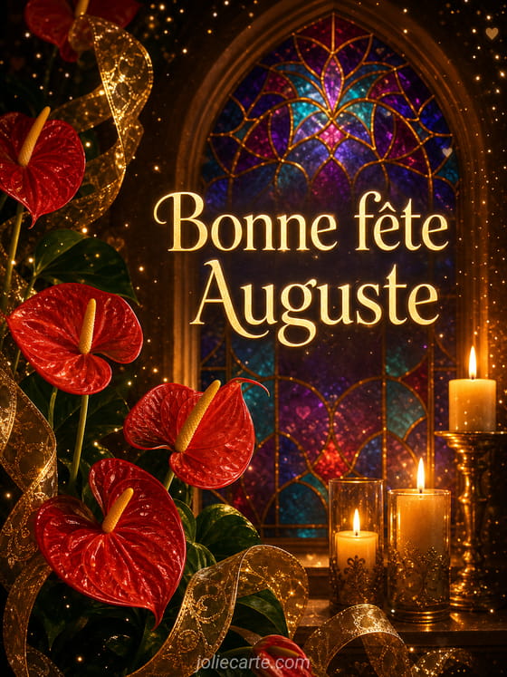 Carte bonne fête Auguste