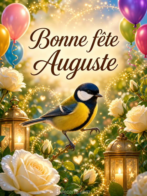 Carte bonne fête Auguste