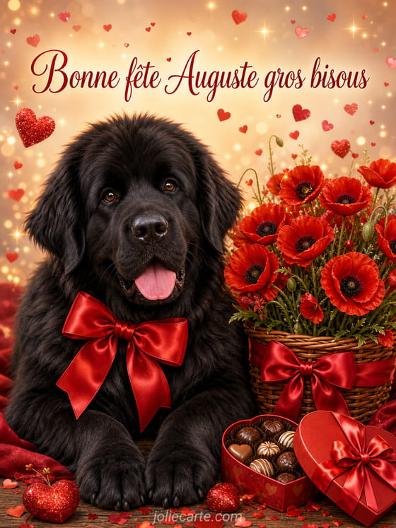 Carte bonne fête Auguste