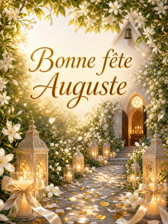 Carte bonne fête Auguste