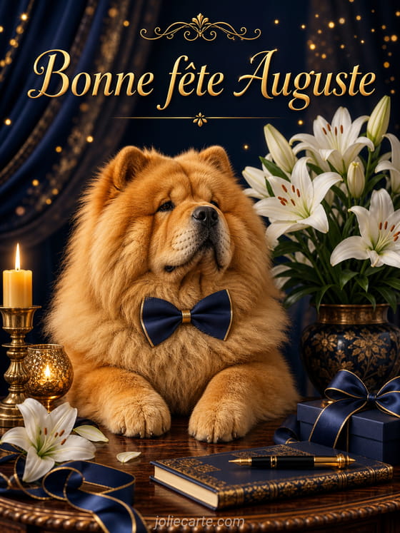 Carte bonne fête Auguste