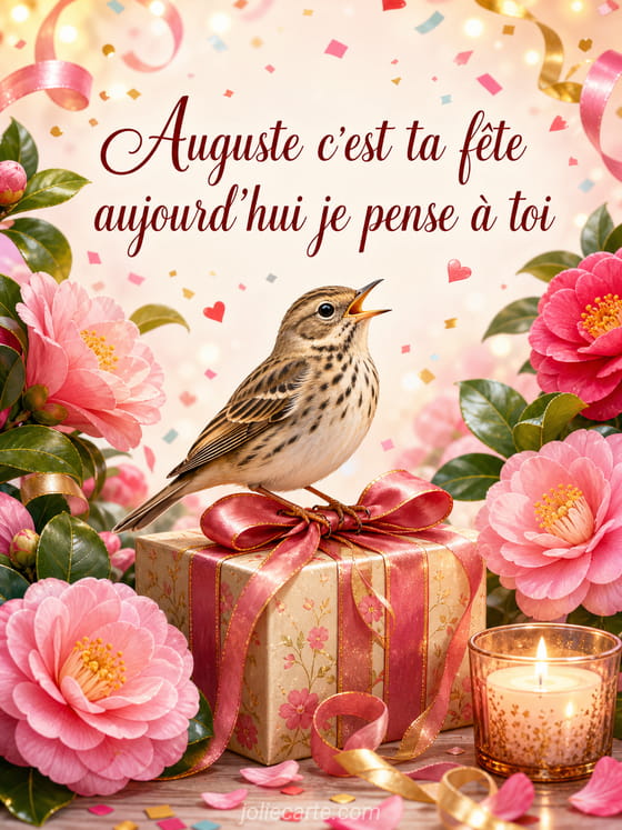 Carte bonne fête Auguste