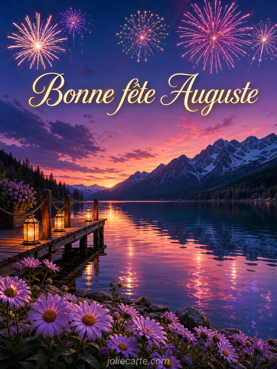 Carte bonne fête Auguste