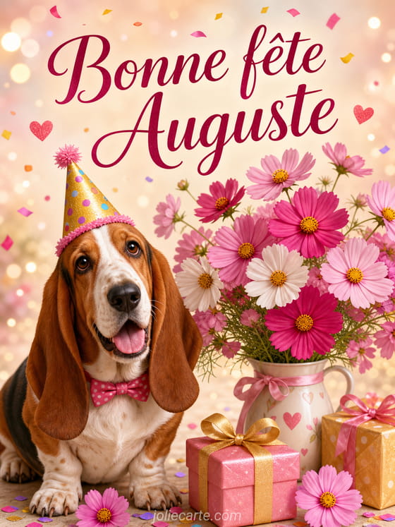 Carte bonne fête Auguste