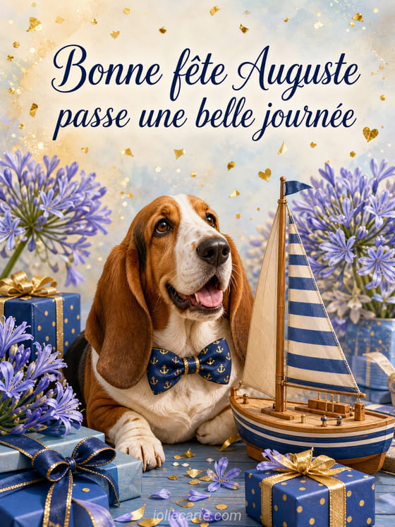 Carte bonne fête Auguste