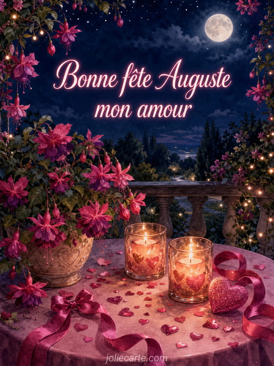 Carte bonne fête Auguste
