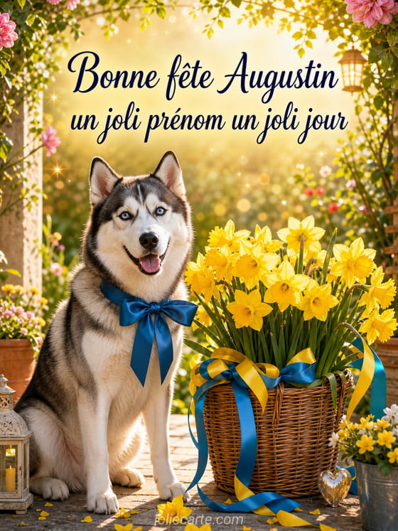 Carte bonne fĂȘte Augustin