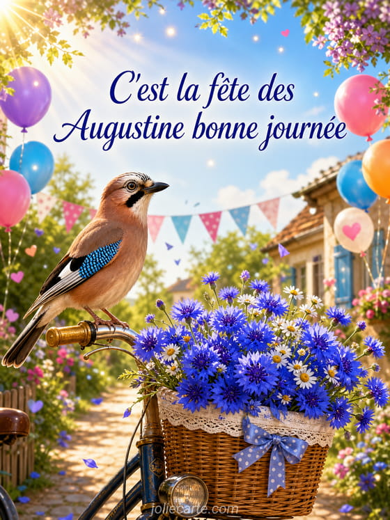 Carte bonne fête Augustine