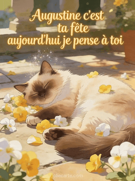 Bonne fête Augustine - Bonne fete augustine chat