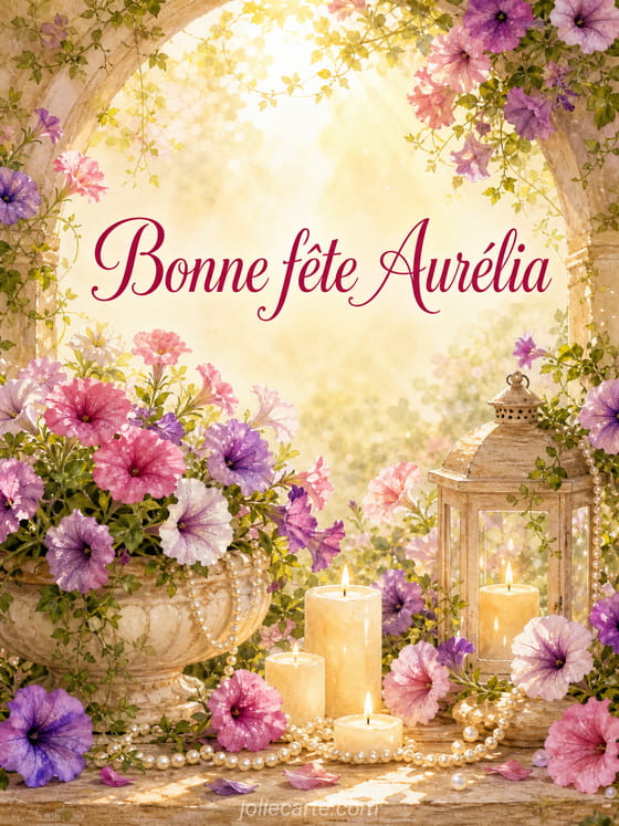 Carte bonne fête Aurélia