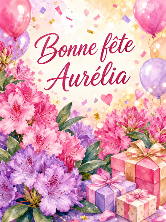 Carte bonne fête Aurélia