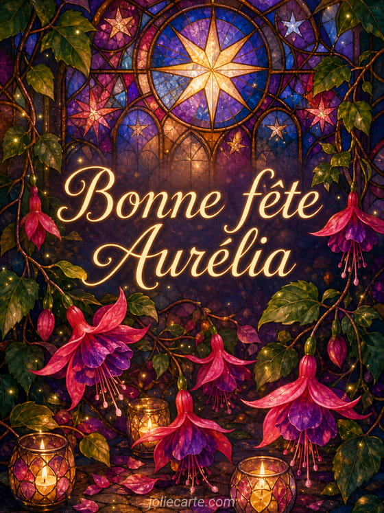 Carte bonne fête Aurélia