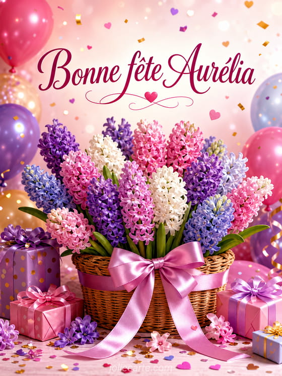 Carte bonne fête Aurélia