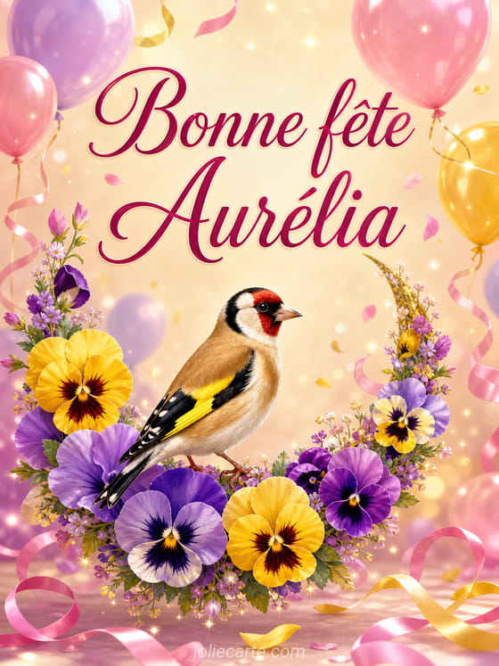 Carte bonne fête Aurélia